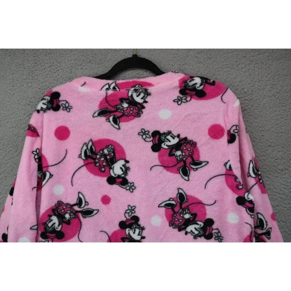 Disney Pink Plush Minnie Mouse Fleece Pajama Set-Size XL - Picture 9 of 12